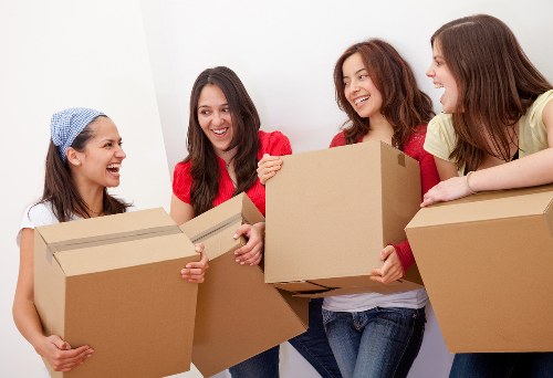 Commercial removals team moving office furniture near Kenton