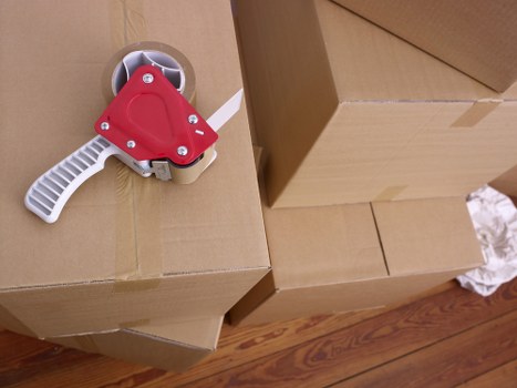 Packed moving boxes ready for a local Kenton relocation