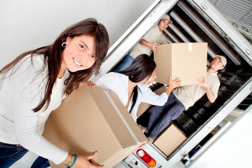 Furniture being loaded for house removals in Kenton